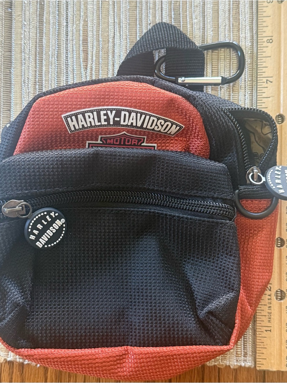 Harley Davidson mini backpack/wallet with clip